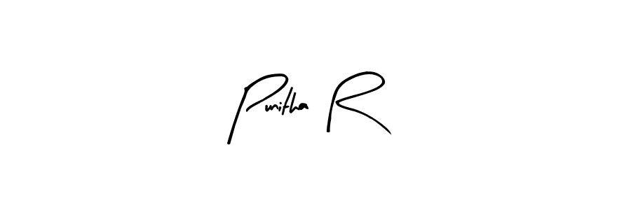 Punitha R stylish signature style. Best Handwritten Sign (Arty Signature) for my name. Handwritten Signature Collection Ideas for my name Punitha R. Punitha R signature style 8 images and pictures png
