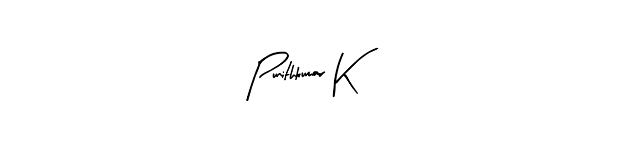 Create a beautiful signature design for name Punithkumar K. With this signature (Arty Signature) fonts, you can make a handwritten signature for free. Punithkumar K signature style 8 images and pictures png