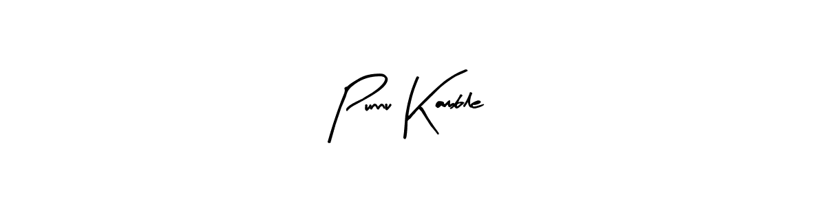 Similarly Arty Signature is the best handwritten signature design. Signature creator online .You can use it as an online autograph creator for name Punnu Kamble. Punnu Kamble signature style 8 images and pictures png