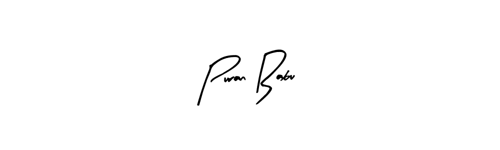 Arty Signature is a professional signature style that is perfect for those who want to add a touch of class to their signature. It is also a great choice for those who want to make their signature more unique. Get Puran Babu name to fancy signature for free. Puran Babu signature style 8 images and pictures png