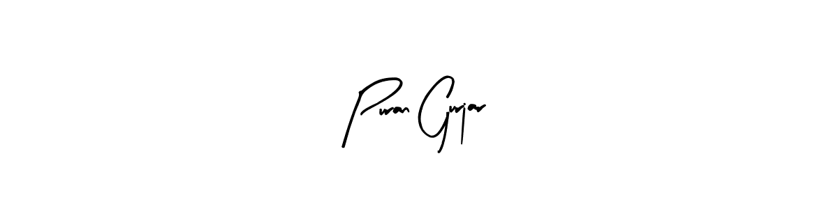 if you are searching for the best signature style for your name Puran Gurjar. so please give up your signature search. here we have designed multiple signature styles  using Arty Signature. Puran Gurjar signature style 8 images and pictures png