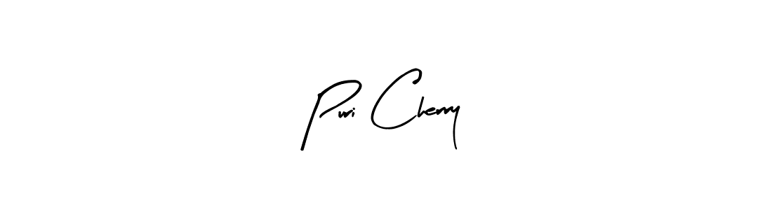 How to make Puri Cherry name signature. Use Arty Signature style for creating short signs online. This is the latest handwritten sign. Puri Cherry signature style 8 images and pictures png