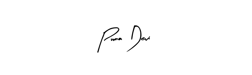 How to make Purna Devi name signature. Use Arty Signature style for creating short signs online. This is the latest handwritten sign. Purna Devi signature style 8 images and pictures png