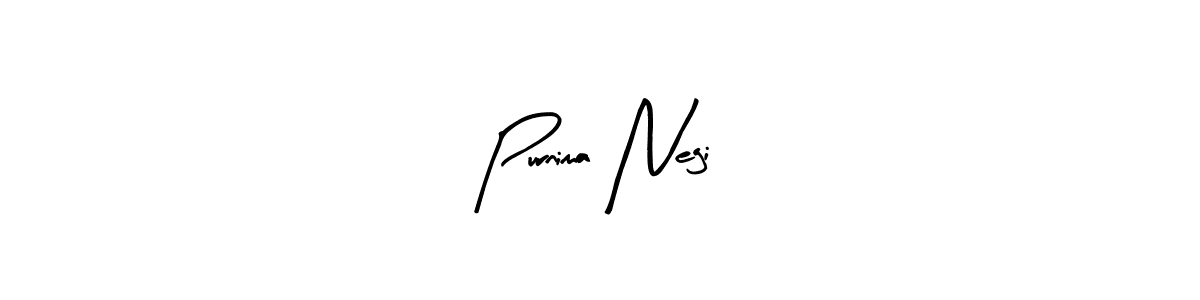 How to make Purnima Negi name signature. Use Arty Signature style for creating short signs online. This is the latest handwritten sign. Purnima Negi signature style 8 images and pictures png