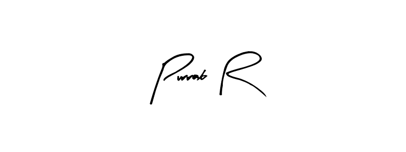 Similarly Arty Signature is the best handwritten signature design. Signature creator online .You can use it as an online autograph creator for name Purrab R. Purrab R signature style 8 images and pictures png