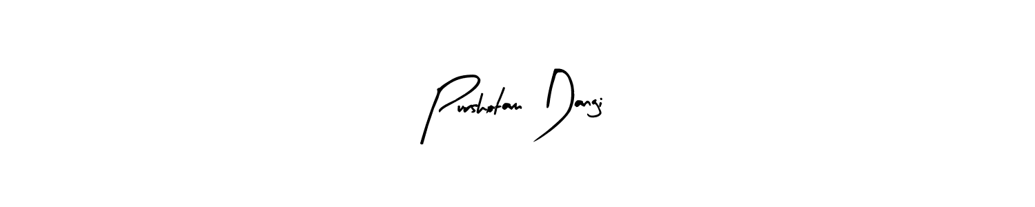You should practise on your own different ways (Arty Signature) to write your name (Purshotam Dangi) in signature. don't let someone else do it for you. Purshotam Dangi signature style 8 images and pictures png