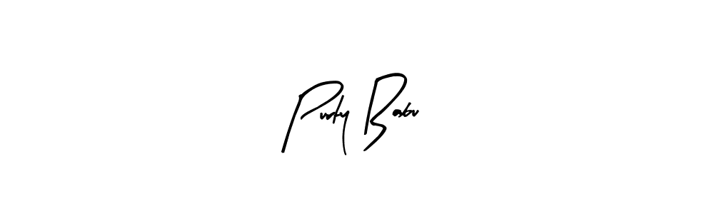Arty Signature is a professional signature style that is perfect for those who want to add a touch of class to their signature. It is also a great choice for those who want to make their signature more unique. Get Purty Babu name to fancy signature for free. Purty Babu signature style 8 images and pictures png