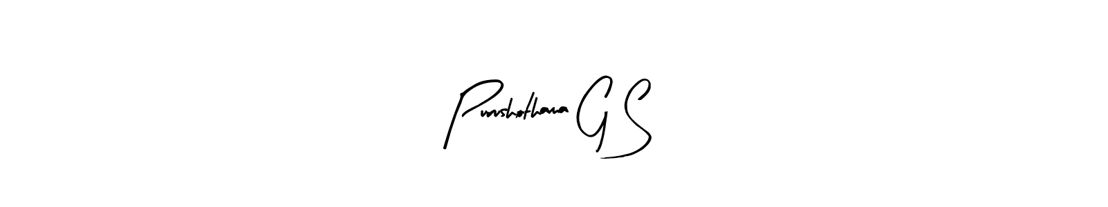 Design your own signature with our free online signature maker. With this signature software, you can create a handwritten (Arty Signature) signature for name Purushothama G S. Purushothama G S signature style 8 images and pictures png