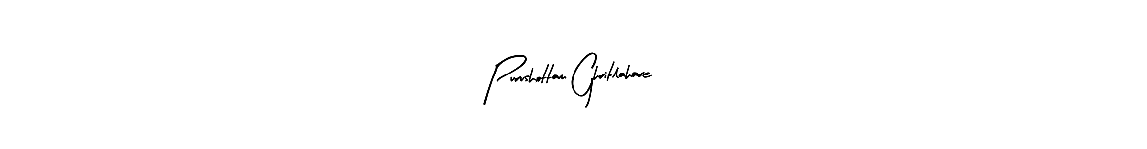if you are searching for the best signature style for your name Purushottam Ghritlahare. so please give up your signature search. here we have designed multiple signature styles  using Arty Signature. Purushottam Ghritlahare signature style 8 images and pictures png