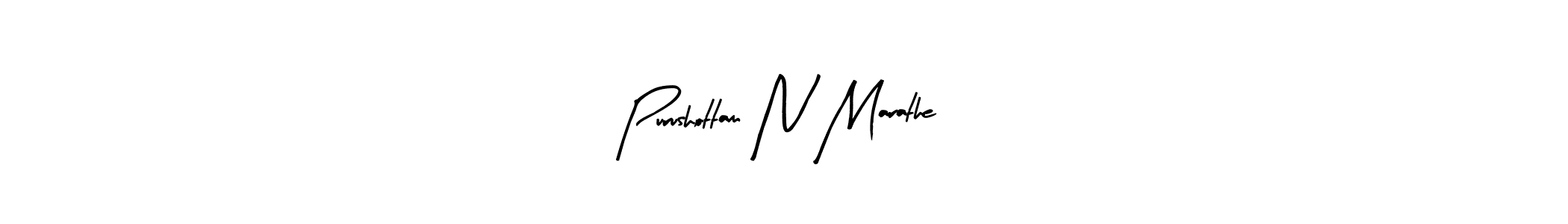 Make a beautiful signature design for name Purushottam N Marathe. With this signature (Arty Signature) style, you can create a handwritten signature for free. Purushottam N Marathe signature style 8 images and pictures png