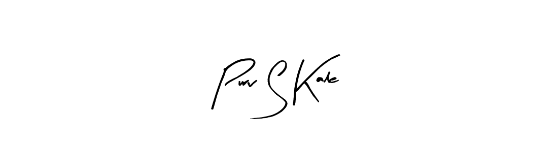 How to make Purv S Kale name signature. Use Arty Signature style for creating short signs online. This is the latest handwritten sign. Purv S Kale signature style 8 images and pictures png