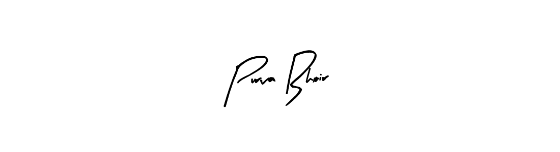 How to make Purva Bhoir name signature. Use Arty Signature style for creating short signs online. This is the latest handwritten sign. Purva Bhoir signature style 8 images and pictures png