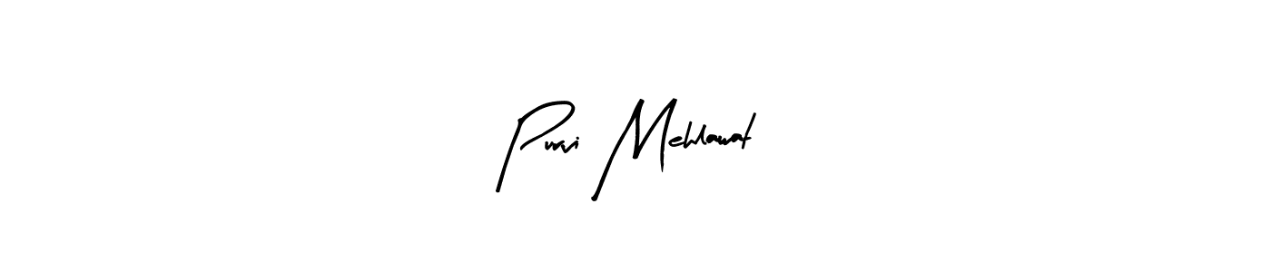 Purvi Mehlawat stylish signature style. Best Handwritten Sign (Arty Signature) for my name. Handwritten Signature Collection Ideas for my name Purvi Mehlawat. Purvi Mehlawat signature style 8 images and pictures png