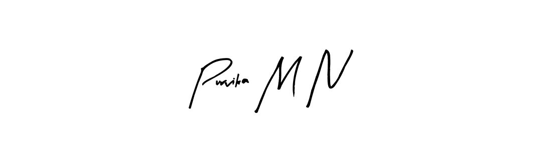 Purvika M N stylish signature style. Best Handwritten Sign (Arty Signature) for my name. Handwritten Signature Collection Ideas for my name Purvika M N. Purvika M N signature style 8 images and pictures png