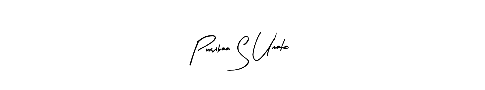 The best way (Arty Signature) to make a short signature is to pick only two or three words in your name. The name Purvikaa S Umate include a total of six letters. For converting this name. Purvikaa S Umate signature style 8 images and pictures png