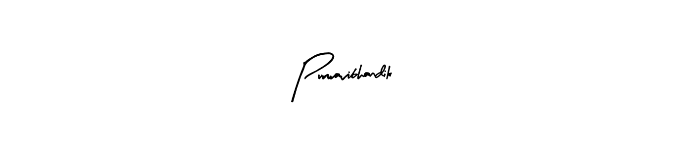 How to make Purwavibhandik name signature. Use Arty Signature style for creating short signs online. This is the latest handwritten sign. Purwavibhandik signature style 8 images and pictures png