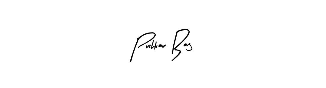 Design your own signature with our free online signature maker. With this signature software, you can create a handwritten (Arty Signature) signature for name Pushkar Bag. Pushkar Bag signature style 8 images and pictures png