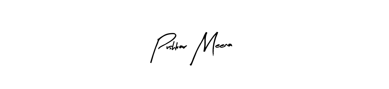 if you are searching for the best signature style for your name Pushkar Meena. so please give up your signature search. here we have designed multiple signature styles  using Arty Signature. Pushkar Meena signature style 8 images and pictures png