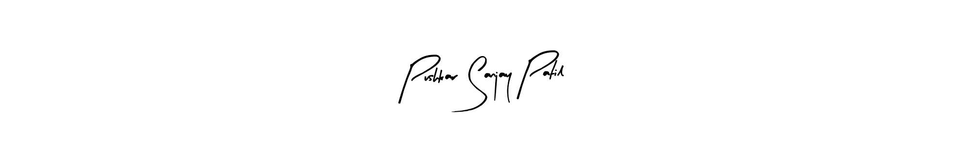 You should practise on your own different ways (Arty Signature) to write your name (Pushkar Sanjay Patil) in signature. don't let someone else do it for you. Pushkar Sanjay Patil signature style 8 images and pictures png