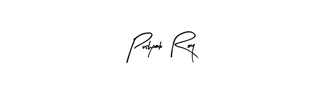 Make a beautiful signature design for name Pushpak Roy. With this signature (Arty Signature) style, you can create a handwritten signature for free. Pushpak Roy signature style 8 images and pictures png