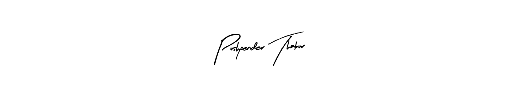 How to make Pushpender Thakur name signature. Use Arty Signature style for creating short signs online. This is the latest handwritten sign. Pushpender Thakur signature style 8 images and pictures png