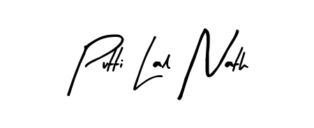 A modern signature idea for name Putti Lal Nath using Arty Signature font. Clean strokes and elegant curves make it stand out instantly. Putti Lal Nath signature style 8 images and pictures png