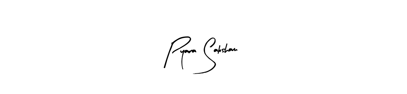 Use a signature maker to create a handwritten signature online. With this signature software, you can design (Arty Signature) your own signature for name Pyara Saksham. Pyara Saksham signature style 8 images and pictures png