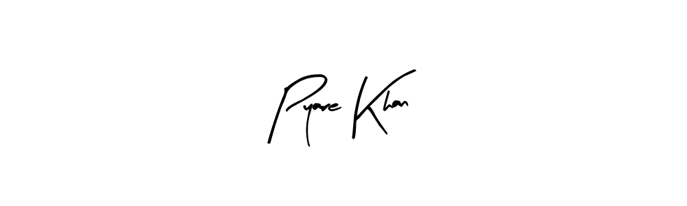 Arty Signature is a professional signature style that is perfect for those who want to add a touch of class to their signature. It is also a great choice for those who want to make their signature more unique. Get Pyare Khan name to fancy signature for free. Pyare Khan signature style 8 images and pictures png