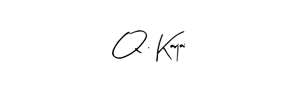 Create a beautiful signature design for name Q . Karjai. With this signature (Arty Signature) fonts, you can make a handwritten signature for free. Q . Karjai signature style 8 images and pictures png