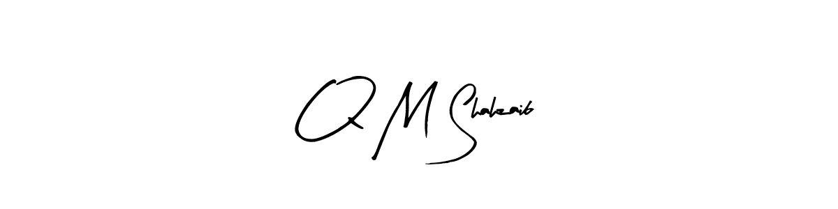 You should practise on your own different ways (Arty Signature) to write your name (Q M Shahzaib) in signature. don't let someone else do it for you. Q M Shahzaib signature style 8 images and pictures png