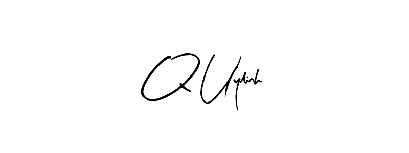 You should practise on your own different ways (Arty Signature) to write your name (Q Uylinh) in signature. don't let someone else do it for you. Q Uylinh signature style 8 images and pictures png