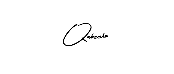 Make a beautiful signature design for name Qabeela. With this signature (Arty Signature) style, you can create a handwritten signature for free. Qabeela signature style 8 images and pictures png