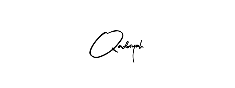 The best way (Arty Signature) to make a short signature is to pick only two or three words in your name. The name Qadriyah include a total of six letters. For converting this name. Qadriyah signature style 8 images and pictures png