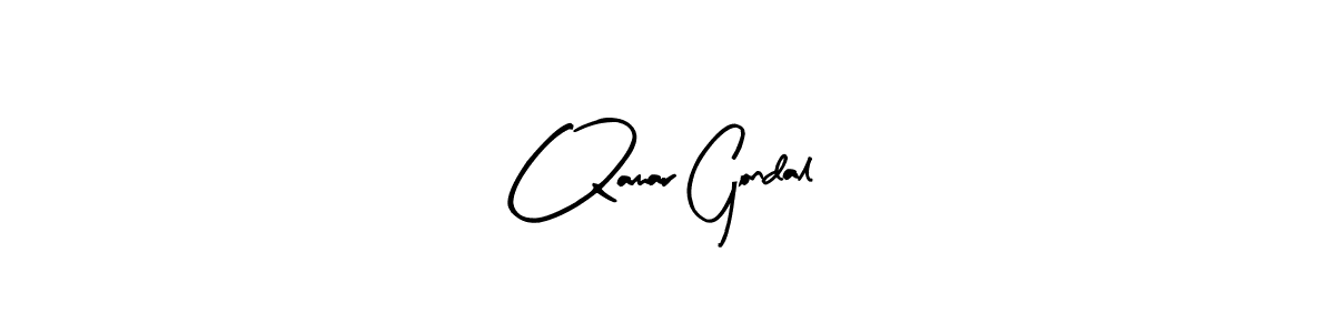 How to make Qamar Gondal name signature. Use Arty Signature style for creating short signs online. This is the latest handwritten sign. Qamar Gondal signature style 8 images and pictures png