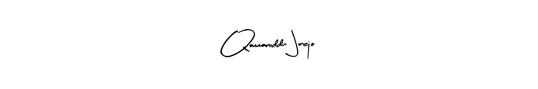 Create a beautiful signature design for name Qammaruddin Junejo. With this signature (Arty Signature) fonts, you can make a handwritten signature for free. Qammaruddin Junejo signature style 8 images and pictures png