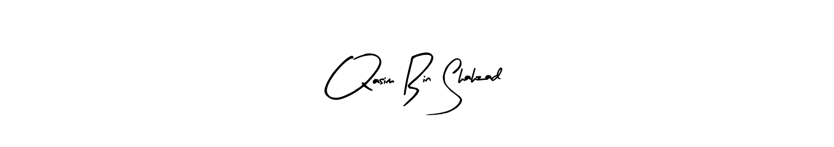 if you are searching for the best signature style for your name Qasim Bin Shahzad. so please give up your signature search. here we have designed multiple signature styles  using Arty Signature. Qasim Bin Shahzad signature style 8 images and pictures png