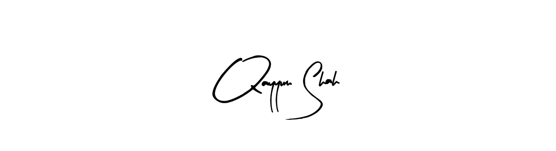 Make a beautiful signature design for name Qayyum Shah. With this signature (Arty Signature) style, you can create a handwritten signature for free. Qayyum Shah signature style 8 images and pictures png