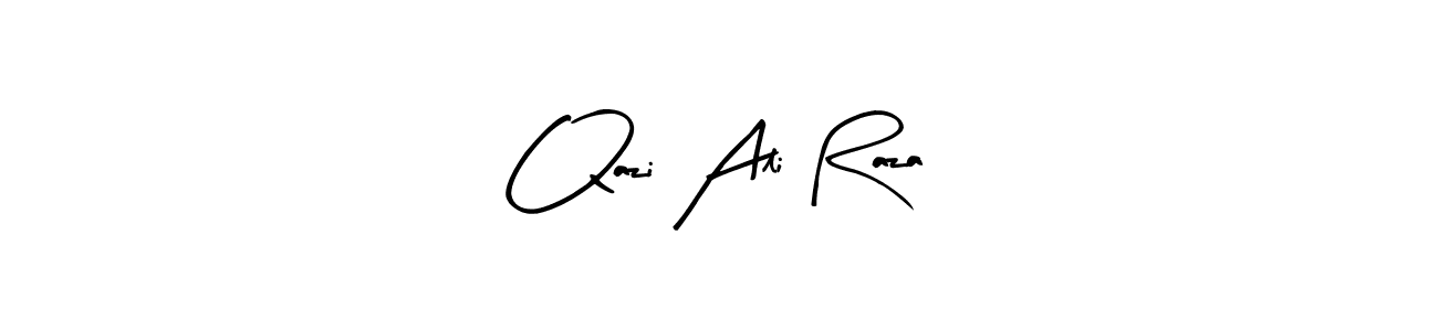 How to make Qazi Ali Raza name signature. Use Arty Signature style for creating short signs online. This is the latest handwritten sign. Qazi Ali Raza signature style 8 images and pictures png