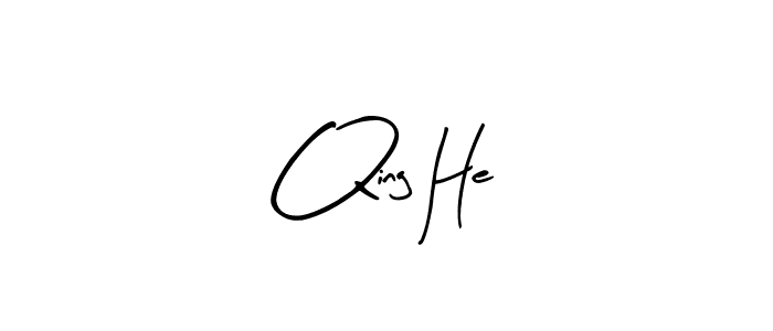 Make a beautiful signature design for name Qing He. With this signature (Arty Signature) style, you can create a handwritten signature for free. Qing He signature style 8 images and pictures png