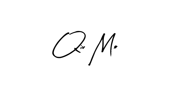 How to make Qiu Mo name signature. Use Arty Signature style for creating short signs online. This is the latest handwritten sign. Qiu Mo signature style 8 images and pictures png