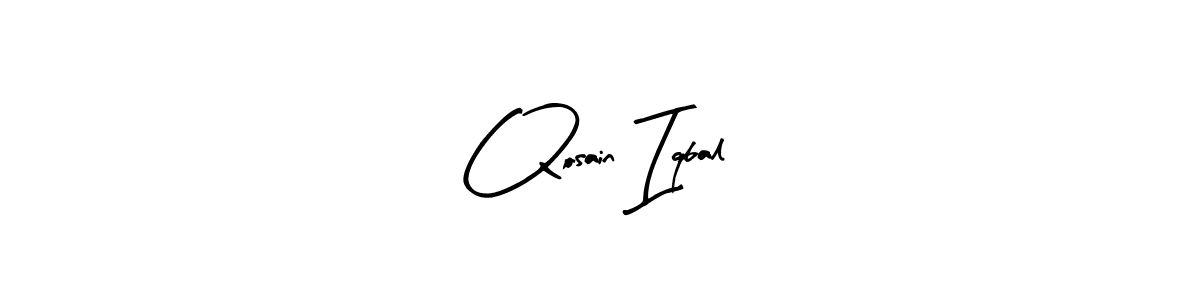 Here are the top 10 professional signature styles for the name Qosain Iqbal. These are the best autograph styles you can use for your name. Qosain Iqbal signature style 8 images and pictures png