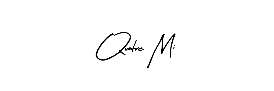 How to Draw Quatre Mi signature style? Arty Signature is a latest design signature styles for name Quatre Mi. Quatre Mi signature style 8 images and pictures png