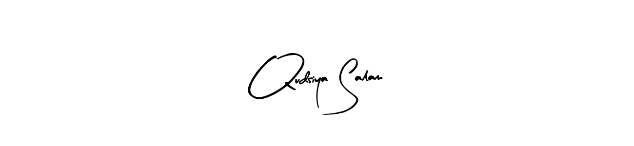 How to make Qudsiya Salam name signature. Use Arty Signature style for creating short signs online. This is the latest handwritten sign. Qudsiya Salam signature style 8 images and pictures png