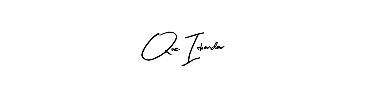 if you are searching for the best signature style for your name Que Iskandar. so please give up your signature search. here we have designed multiple signature styles  using Arty Signature. Que Iskandar signature style 8 images and pictures png
