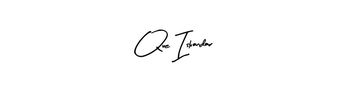 if you are searching for the best signature style for your name Que Iskandar. so please give up your signature search. here we have designed multiple signature styles  using Arty Signature. Que Iskandar signature style 8 images and pictures png