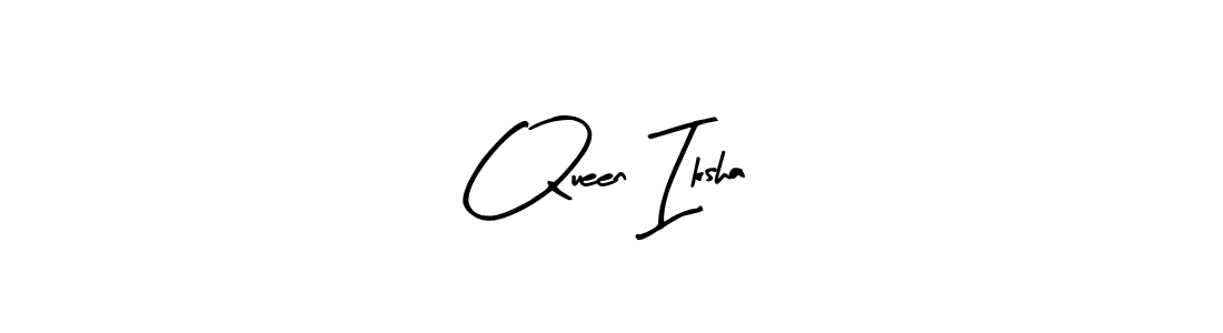 How to make Queen Iksha name signature. Use Arty Signature style for creating short signs online. This is the latest handwritten sign. Queen Iksha signature style 8 images and pictures png