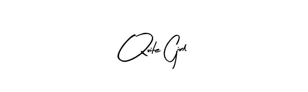 The best way (Arty Signature) to make a short signature is to pick only two or three words in your name. The name Quite Girl include a total of six letters. For converting this name. Quite Girl signature style 8 images and pictures png