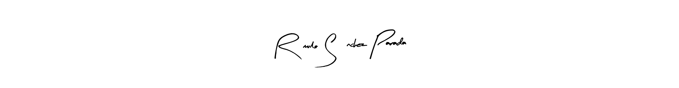 Make a beautiful signature design for name Rómulo Sánchez Parada. With this signature (Arty Signature) style, you can create a handwritten signature for free. Rómulo Sánchez Parada signature style 8 images and pictures png