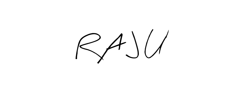 It looks lik you need a new signature style for name R A  J U. Design unique handwritten (Arty Signature) signature with our free signature maker in just a few clicks. R A  J U signature style 8 images and pictures png