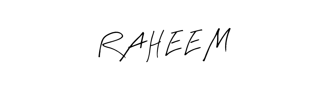 Use a signature maker to create a handwritten signature online. With this signature software, you can design (Arty Signature) your own signature for name R A H E E M. R A H E E M signature style 8 images and pictures png
